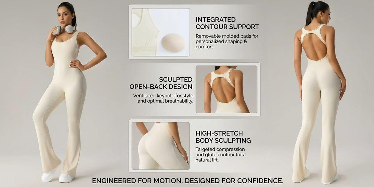 High-stretch workout unitard